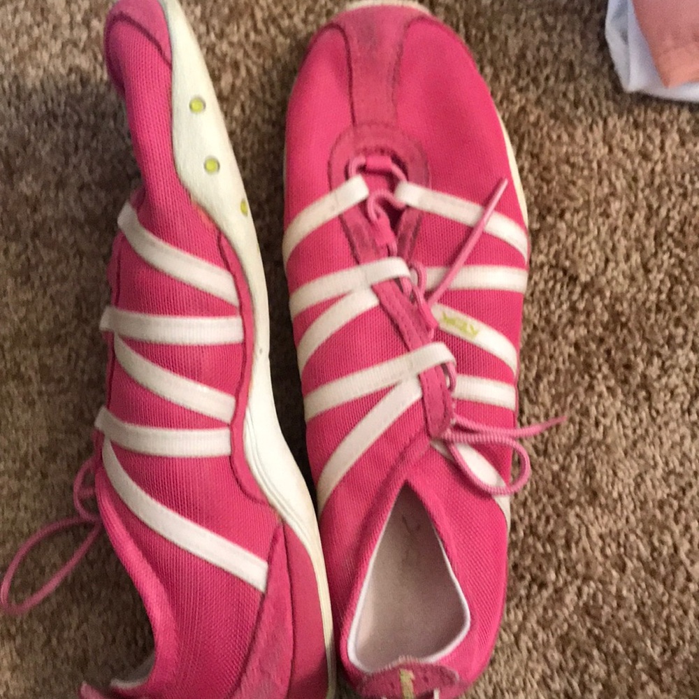 Pink Reebok shoes